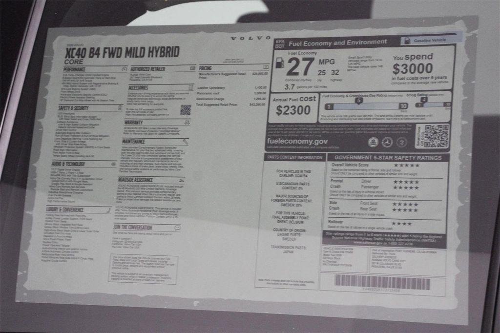 new 2026 Volvo XC40 car, priced at $43,295