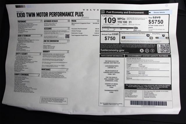 new 2025 Volvo EX30 car, priced at $46,895