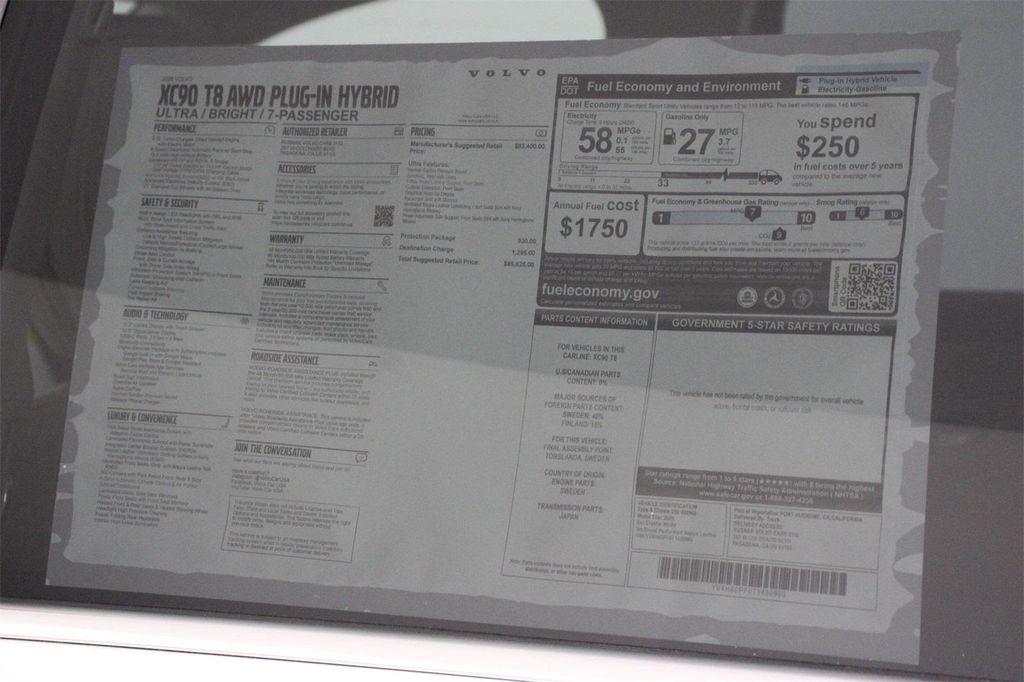 new 2026 Volvo XC90 Plug-In Hybrid car, priced at $85,625
