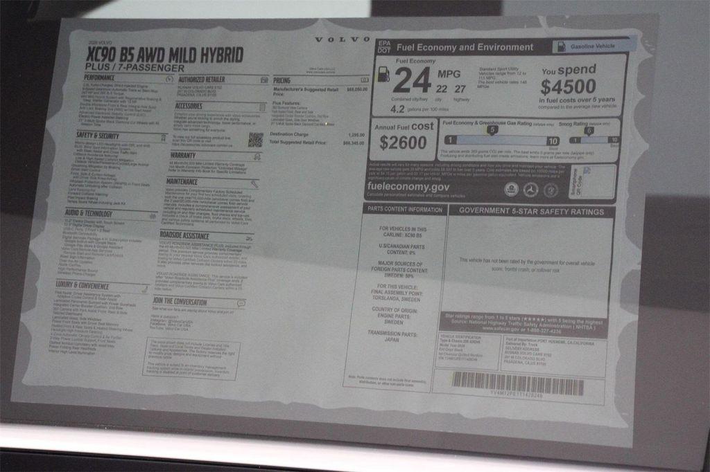 new 2026 Volvo XC90 car, priced at $66,345