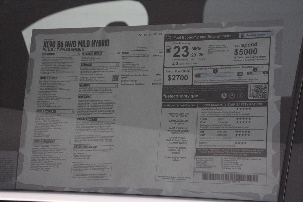 new 2026 Volvo XC90 car, priced at $70,895