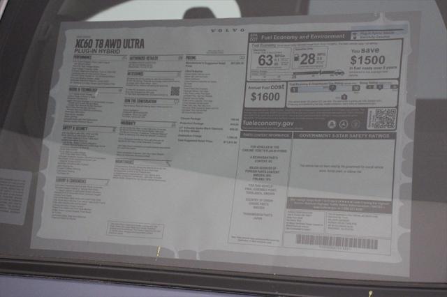 new 2025 Volvo XC60 Plug-In Hybrid car, priced at $71,510