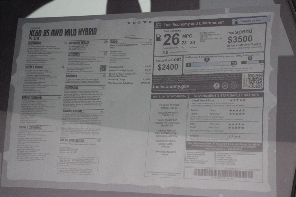 new 2026 Volvo XC60 car, priced at $57,985