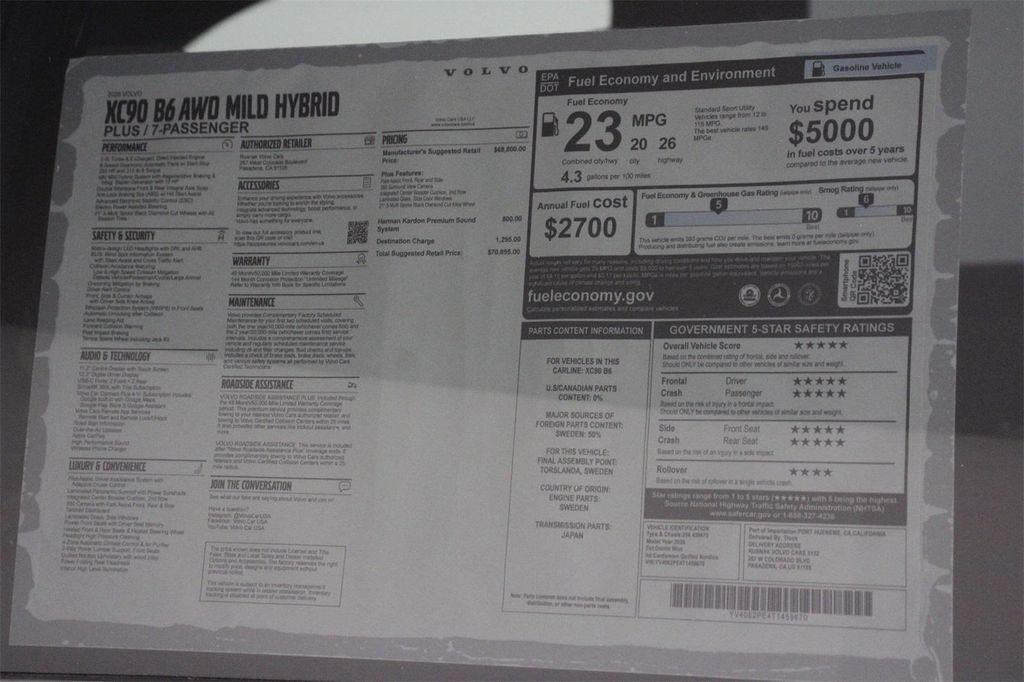 new 2026 Volvo XC90 car, priced at $70,895