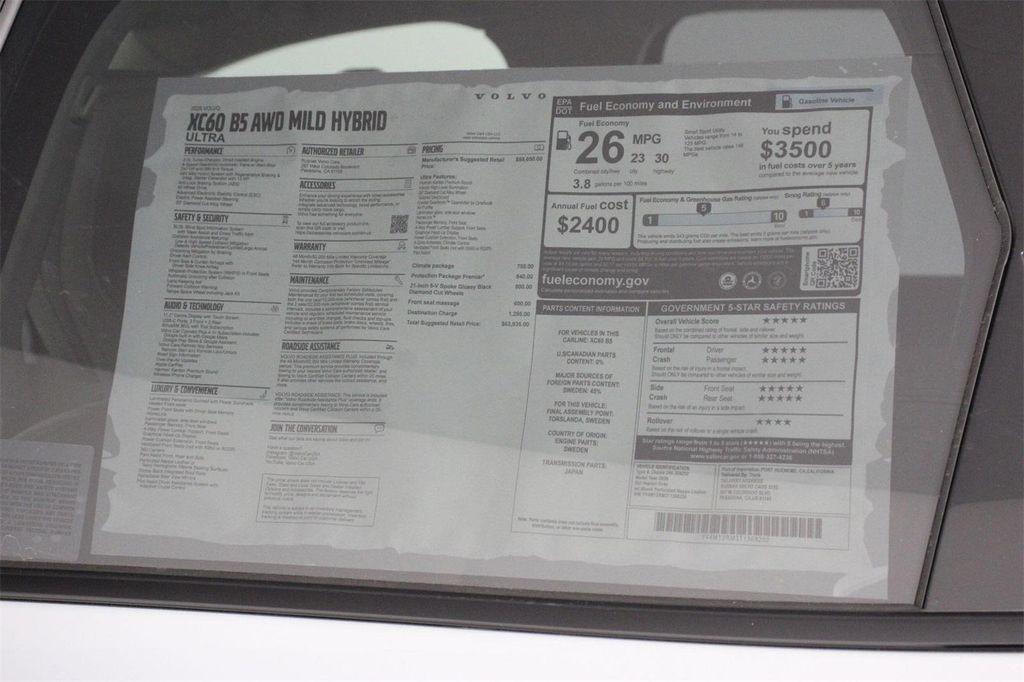 new 2026 Volvo XC60 car, priced at $63,935