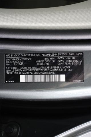 new 2026 Volvo XC60 Plug-In Hybrid car, priced at $80,310