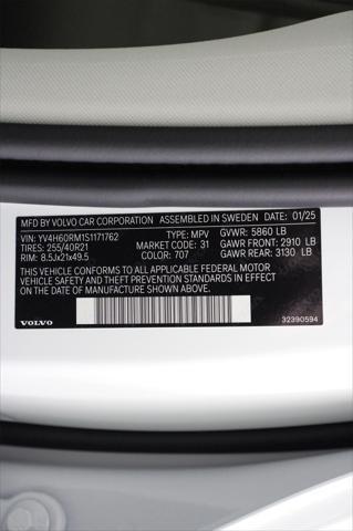 new 2025 Volvo XC60 Plug-In Hybrid car, priced at $76,900