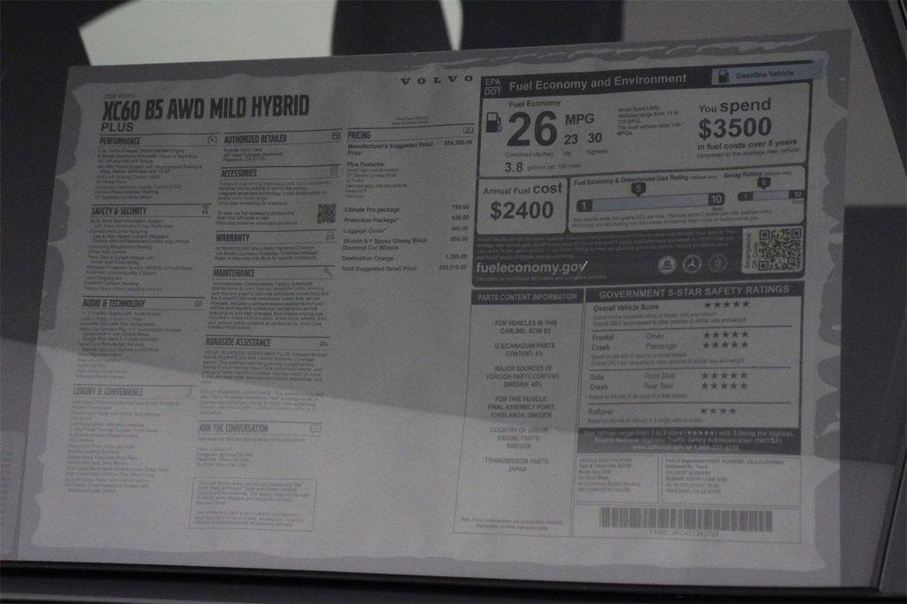 new 2026 Volvo XC60 car, priced at $58,015