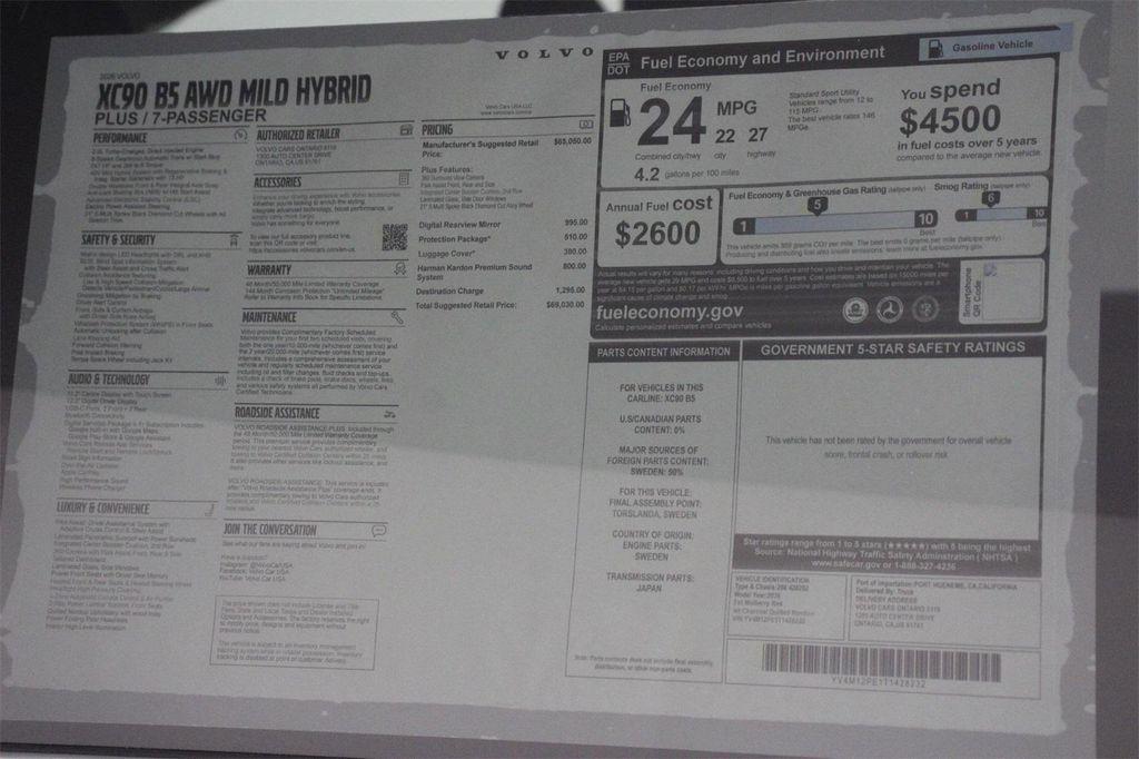 new 2026 Volvo XC90 car, priced at $69,030