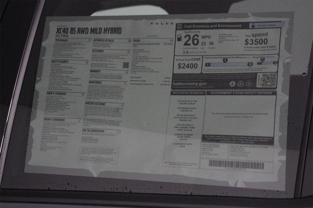 new 2026 Volvo XC40 car, priced at $52,995