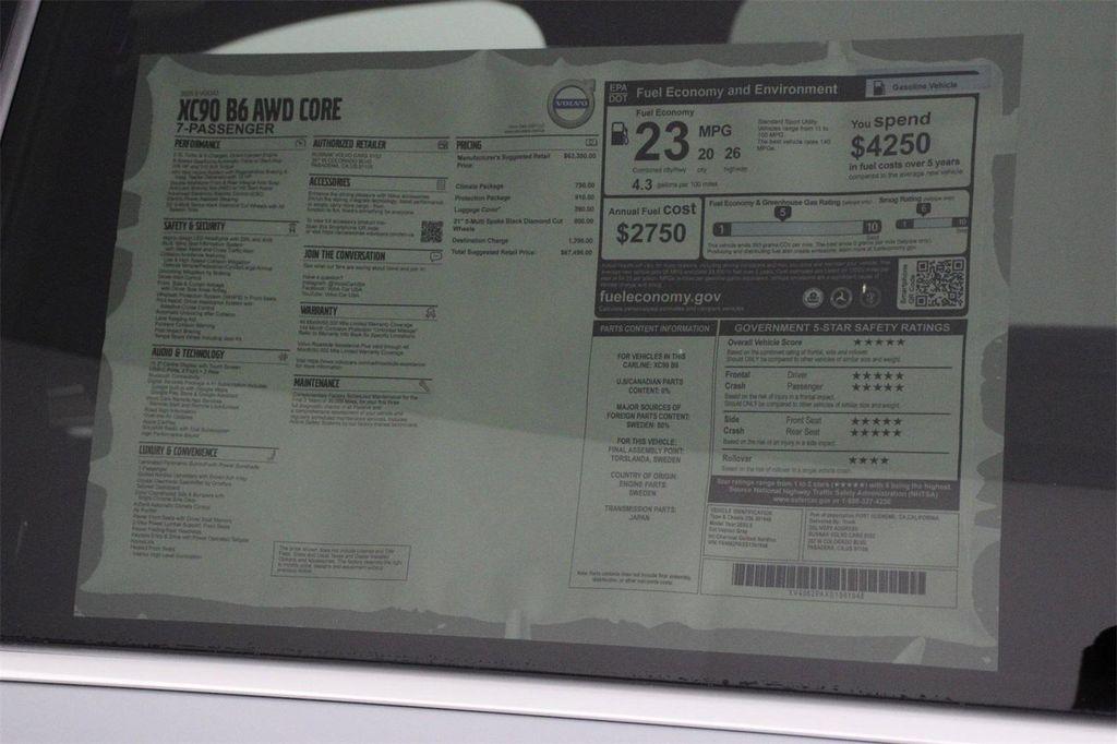new 2025 Volvo XC90 car, priced at $67,495