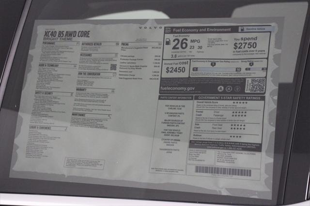 new 2025 Volvo XC40 car, priced at $46,035