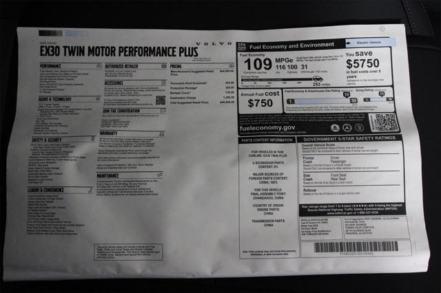 new 2025 Volvo EX30 car, priced at $46,895