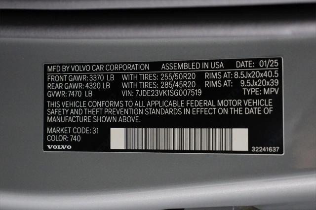 new 2025 Volvo EX90 car, priced at $89,595