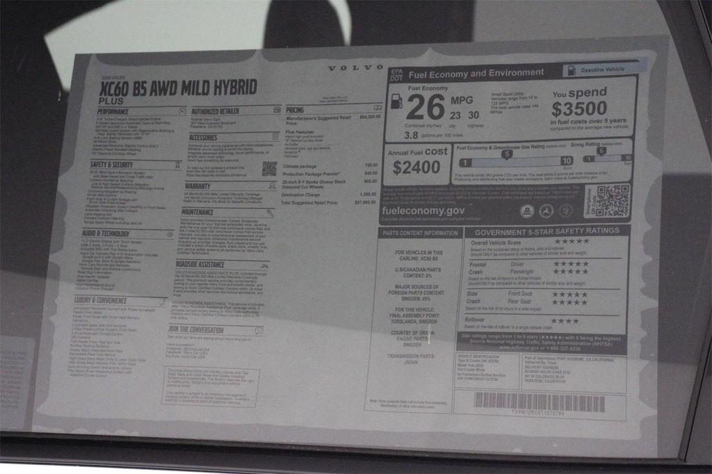 new 2026 Volvo XC60 car, priced at $57,985