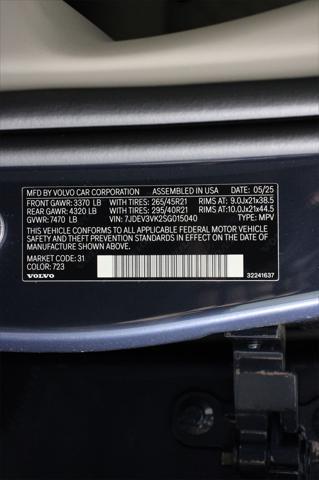 new 2025 Volvo EX90 car, priced at $82,090