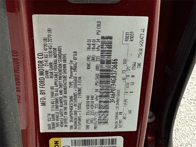 used 2016 Ford Fusion car, priced at $8,235