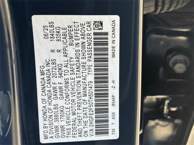 used 2026 Honda Civic car, priced at $27,191