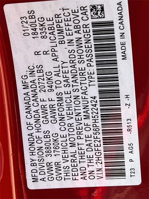 used 2023 Honda Civic car, priced at $22,726