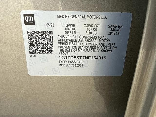 used 2022 Chevrolet Malibu car, priced at $17,954