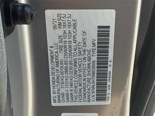 used 2022 Honda Odyssey car, priced at $30,952