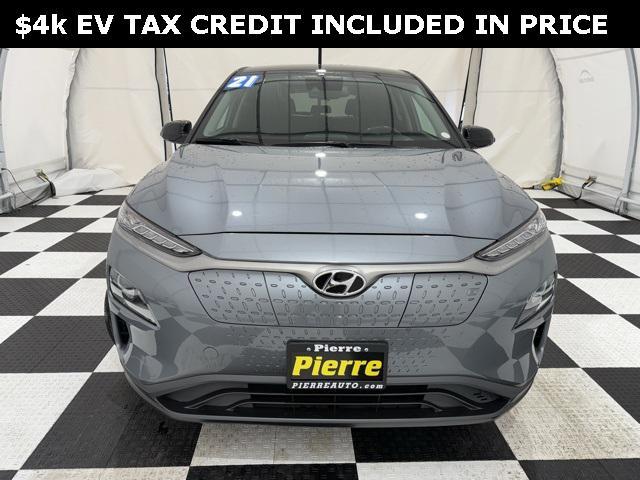 used 2021 Hyundai Kona EV car, priced at $17,890