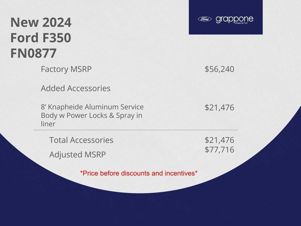 new 2024 Ford F-350 car, priced at $65,720