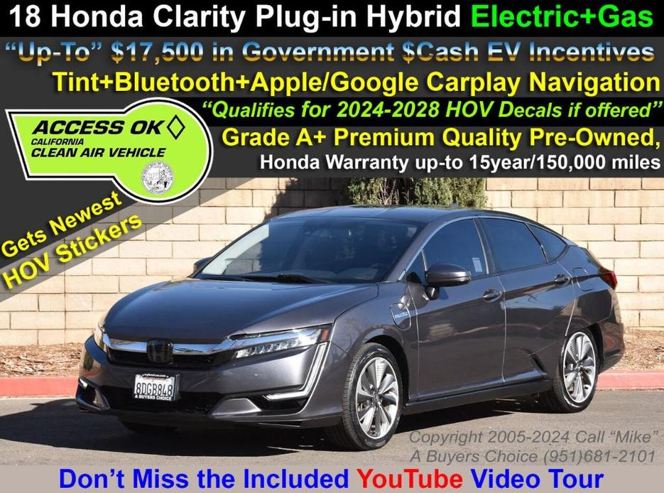 used 2018 Honda Clarity Plug-In Hybrid car, priced at $16,999