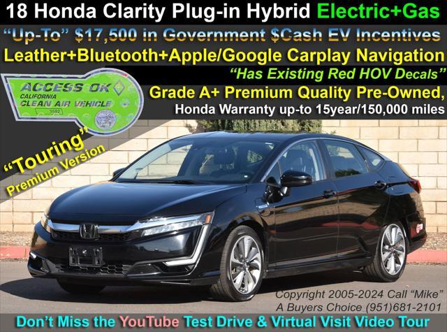 used 2018 Honda Clarity Plug-In Hybrid car, priced at $18,500