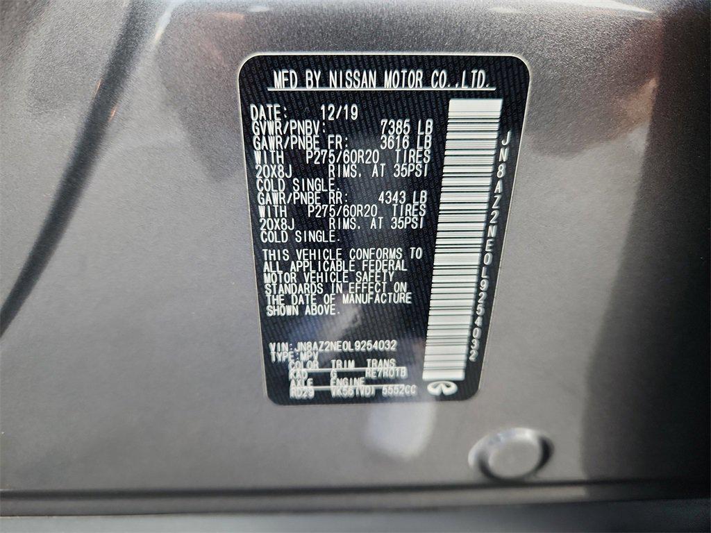 used 2020 INFINITI QX80 car, priced at $23,599