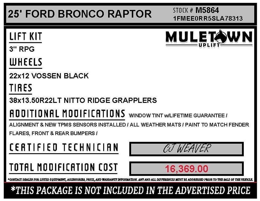 new 2025 Ford Bronco car, priced at $95,499