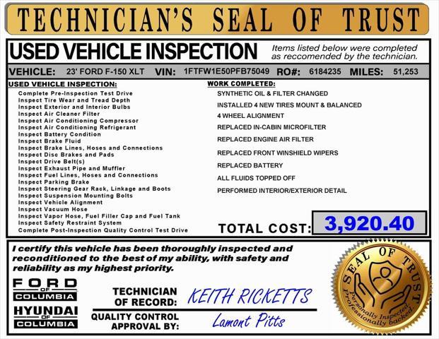 used 2023 Ford F-150 car, priced at $40,554