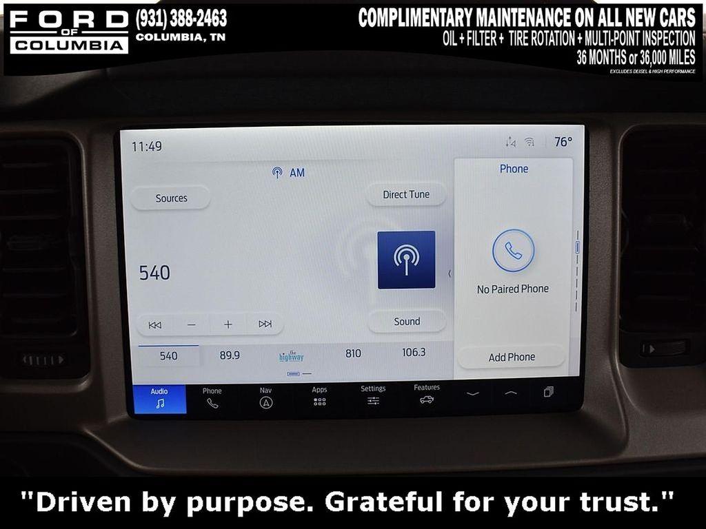 new 2025 Ford Bronco car, priced at $59,436