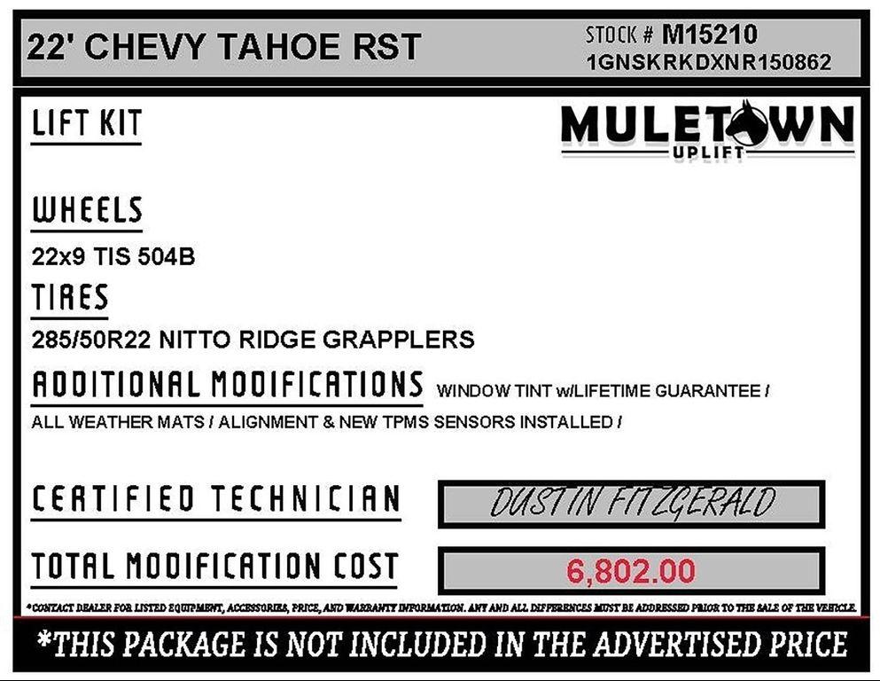 used 2022 Chevrolet Tahoe car, priced at $44,498