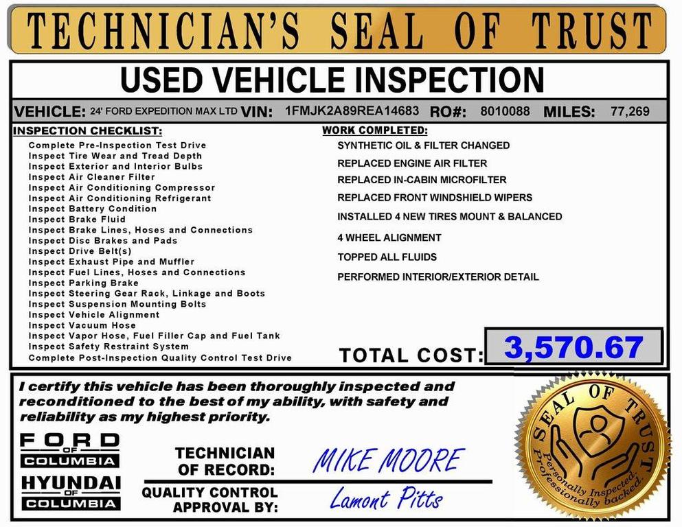 used 2024 Ford Expedition Max car, priced at $51,448