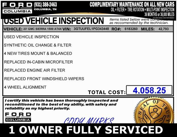 used 2023 GMC Sierra 1500 car, priced at $63,976