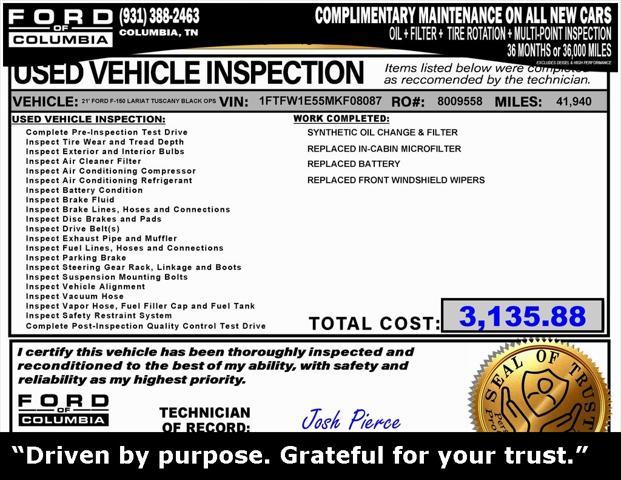 used 2021 Ford F-150 car, priced at $61,503