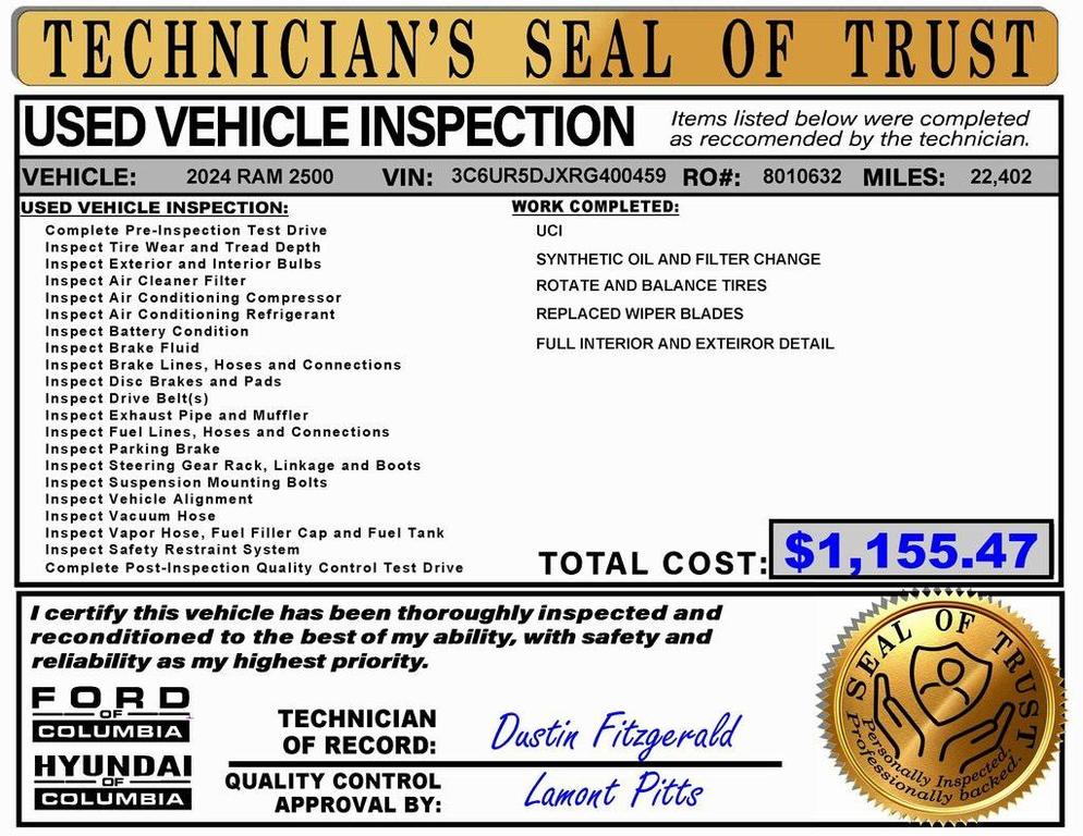 used 2024 Ram 2500 car, priced at $41,554