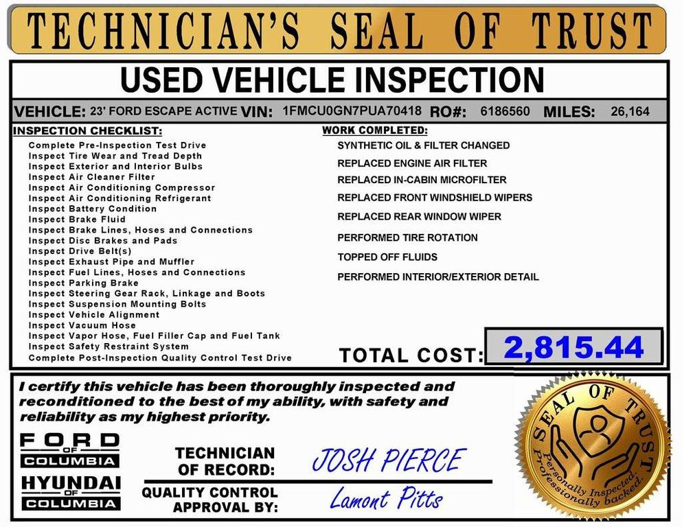 used 2023 Ford Escape car, priced at $22,510