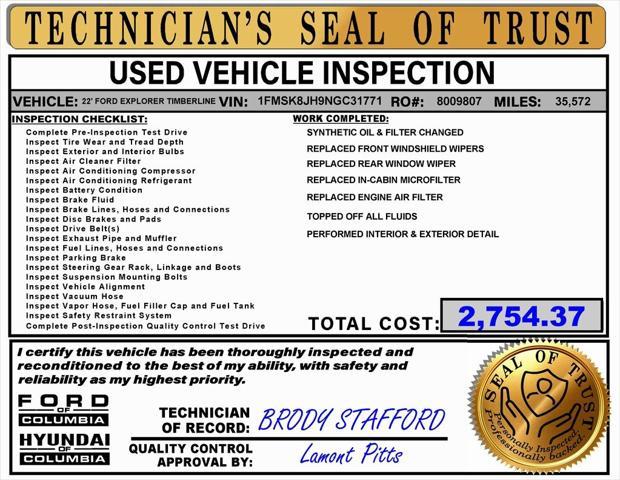 used 2022 Ford Explorer car, priced at $36,272