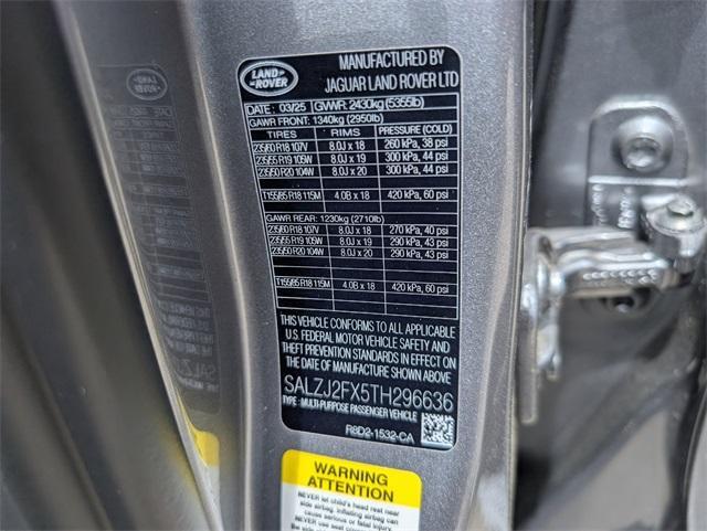 new 2026 Land Rover Range Rover Evoque car, priced at $57,270