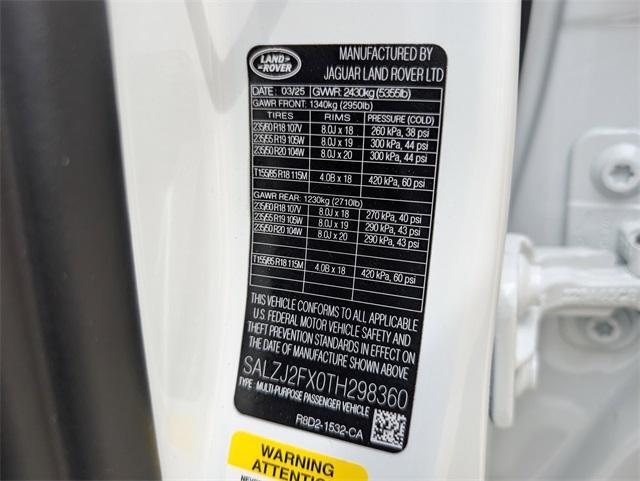 new 2026 Land Rover Range Rover Evoque car, priced at $56,320