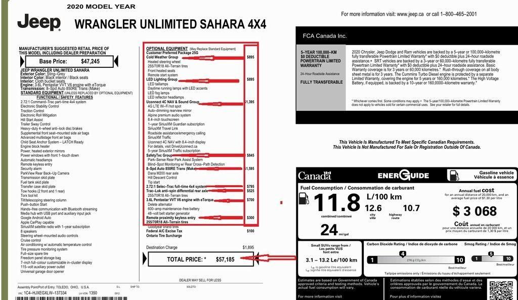 used 2020 Jeep Wrangler Unlimited car, priced at $30,720