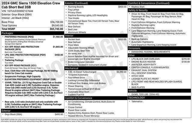 used 2024 GMC Sierra 1500 car, priced at $49,000