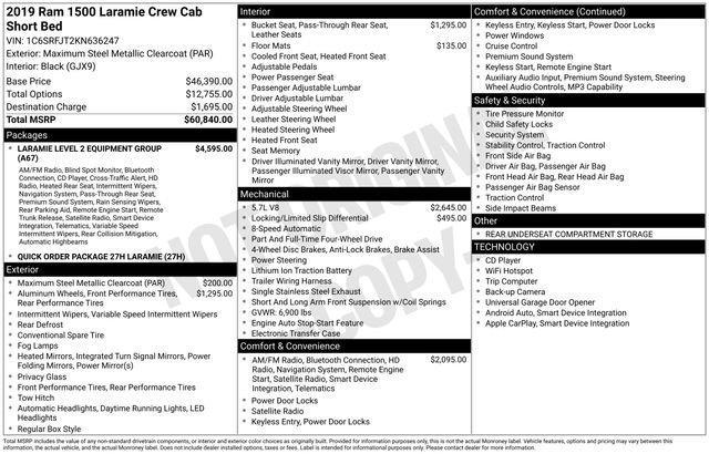 used 2019 Ram 1500 car, priced at $23,514
