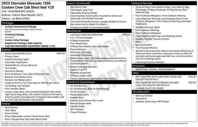 used 2023 Chevrolet Silverado 1500 car, priced at $33,700