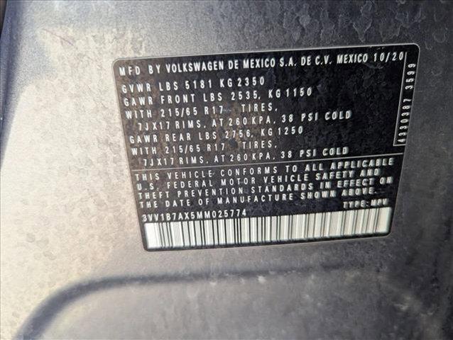 used 2021 Volkswagen Tiguan car, priced at $17,100