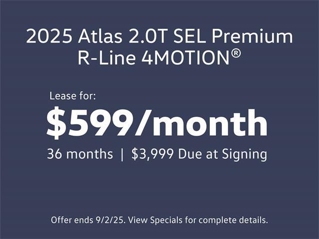new 2025 Volkswagen Atlas car, priced at $51,324