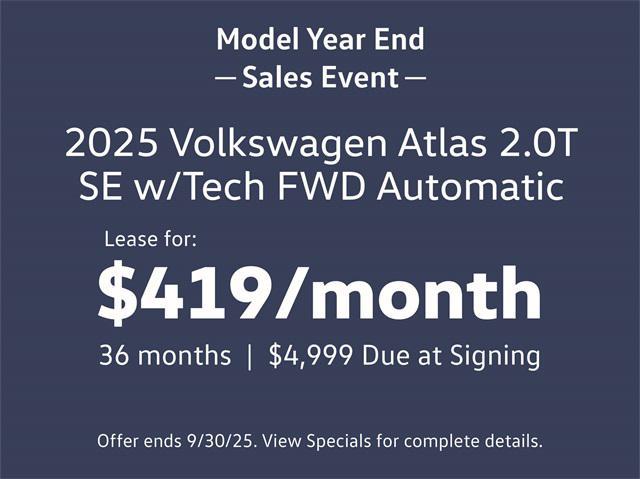 new 2025 Volkswagen Atlas car, priced at $41,053