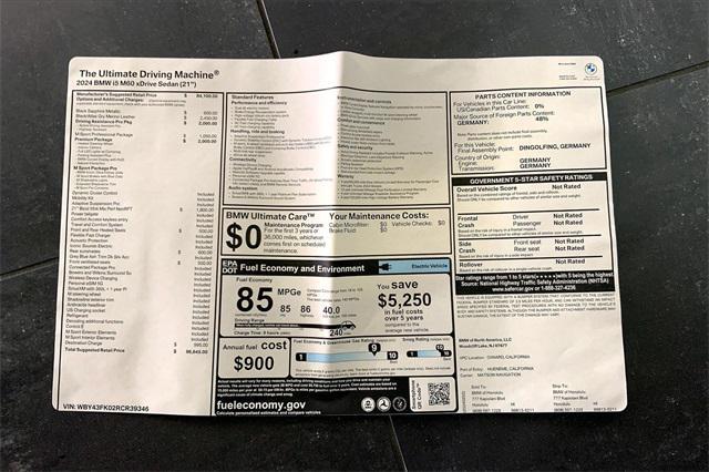 new 2024 BMW i5 car, priced at $96,645